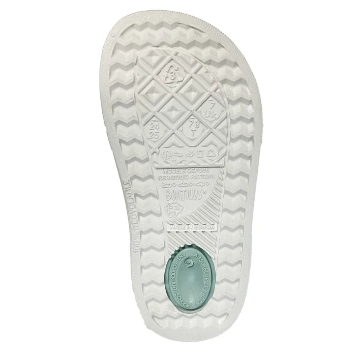 Boatilus Cloggy Sandal - Pastel Green/White