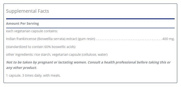 Boswellia 120 capsules by Pure Encapsulations