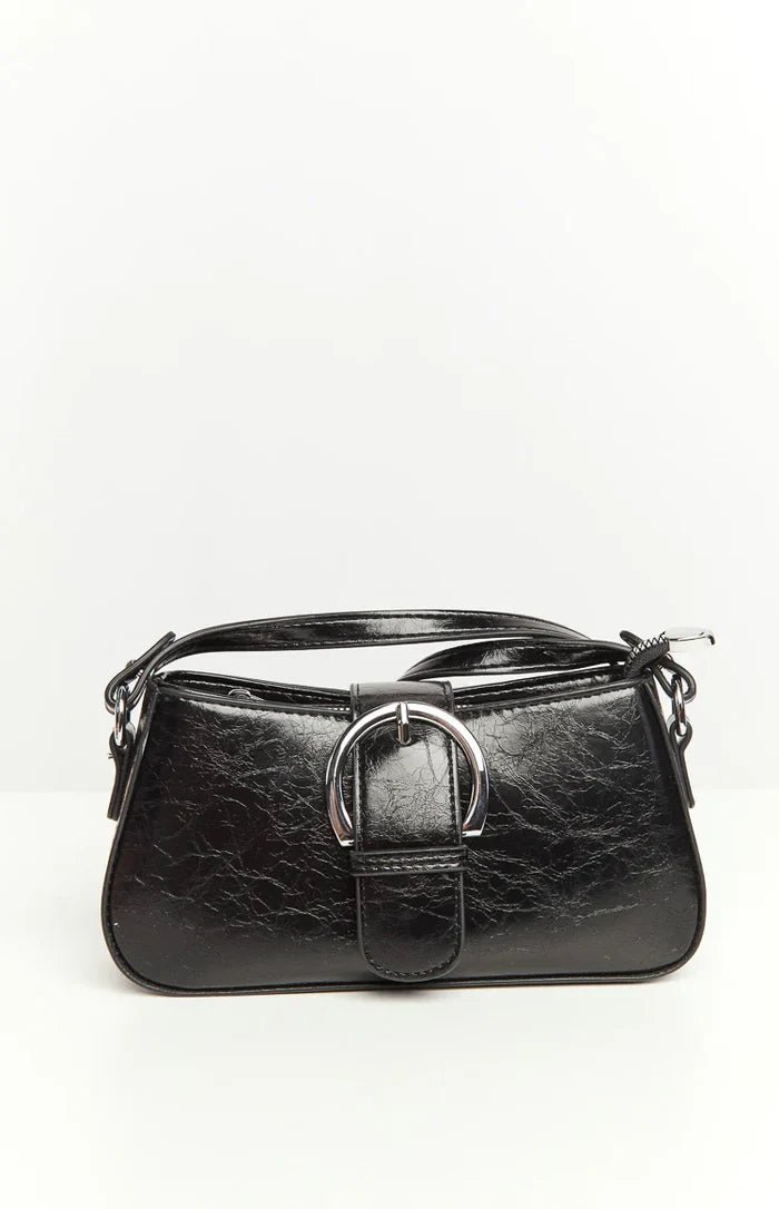 Bowie Black PU Shoulder Bag