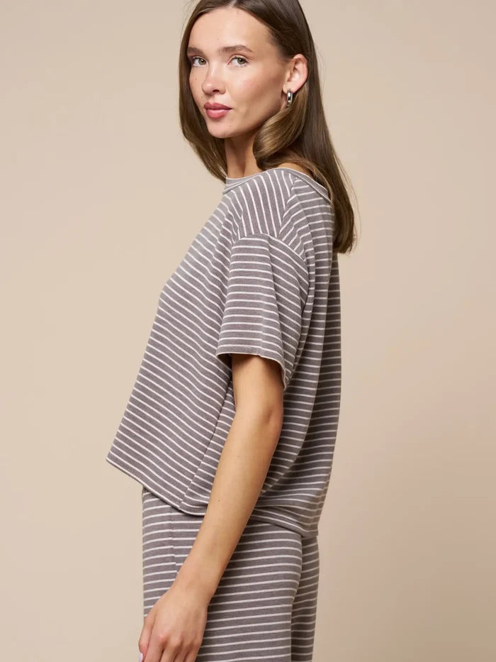 Boxy Stripe Short Sleeve Tee