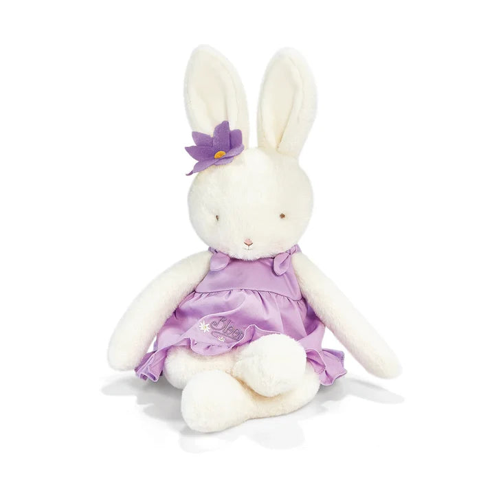 Bunnies by the Bay Garden Bloom - Cream Bunny with Purple Dress 15"