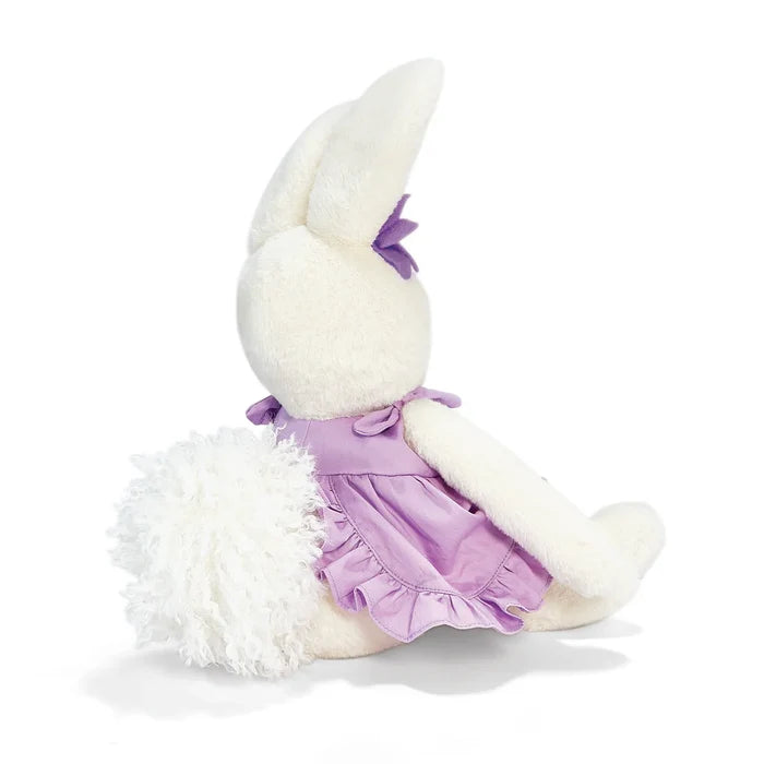 Bunnies by the Bay Garden Bloom - Cream Bunny with Purple Dress 15"