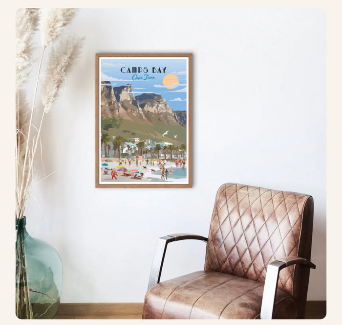 Camps Bay A4 Travel Poster