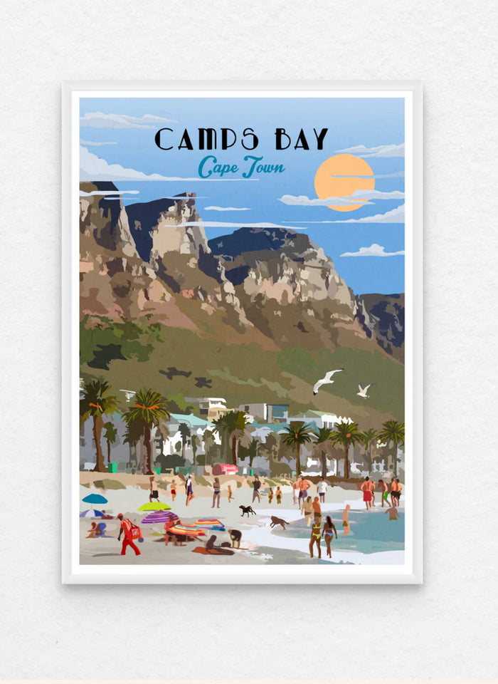 Camps Bay A4 Travel Poster