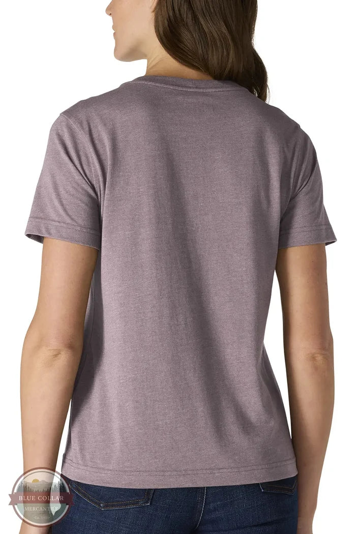 Carhartt 107391 Women's Irvine Relaxed T-Shirt in purple back view on model