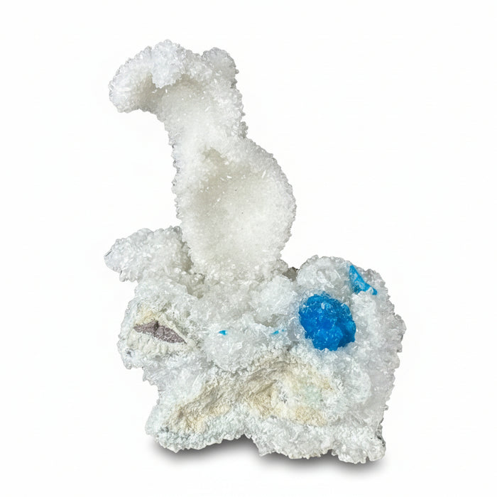 Cavansite Cluster Blue Floater Ball Gem White Stilbite