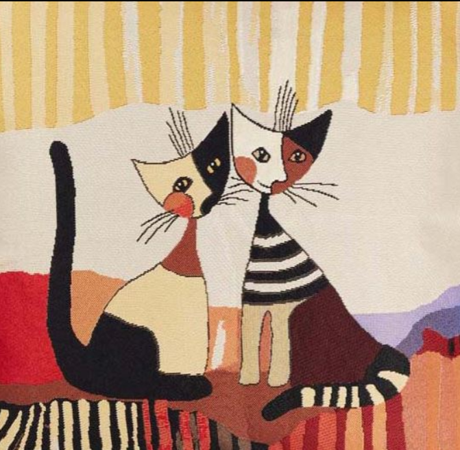 CCOV-RWC-COPPIA | Cappia Cat Rosina Cat Design Home Pillow Case/ Cushion Cover 18x18 Inch