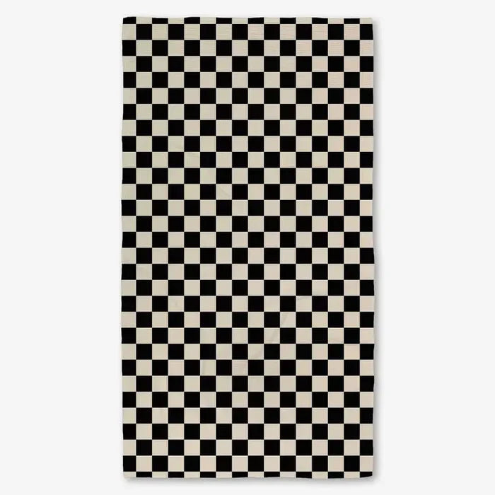 Checkered Geometry Luxe Bath Towel