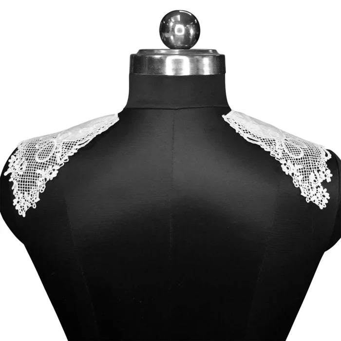Chic Pilgrim Flower Peter Pan collar featuring ornate floral embroidery and graceful rounded silhouette