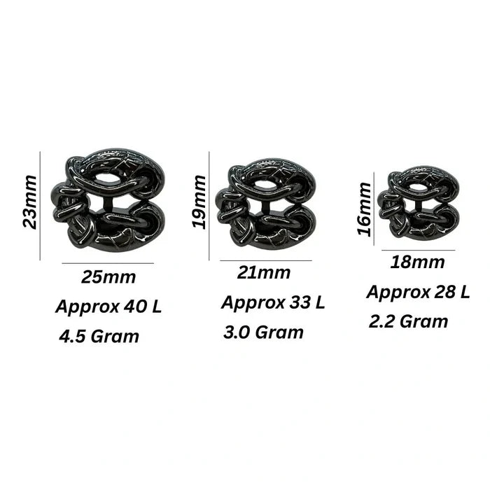 Chunky Chain Link Metal Button | 18mm(28L), 21mm(33L) & 25mm(40L)