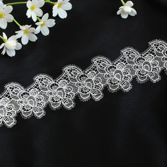 Classic Flower Design Lace Border | Width 8.3cm (3.3 inches) 83mm | SKU-FML-24