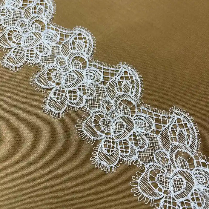Classic Flower Design Lace Border | Width 8.3cm (3.3 inches) 83mm | SKU-FML-24