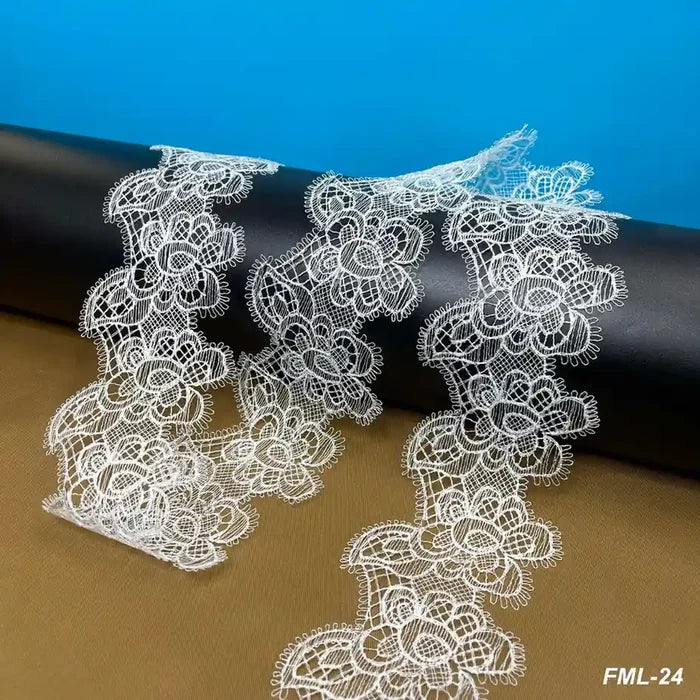 Classic Flower Design Lace Border | Width 8.3cm (3.3 inches) 83mm | SKU-FML-24