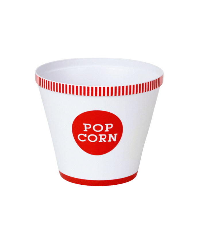 Classic Red Striped Rim Popcorn Bucket, Small
