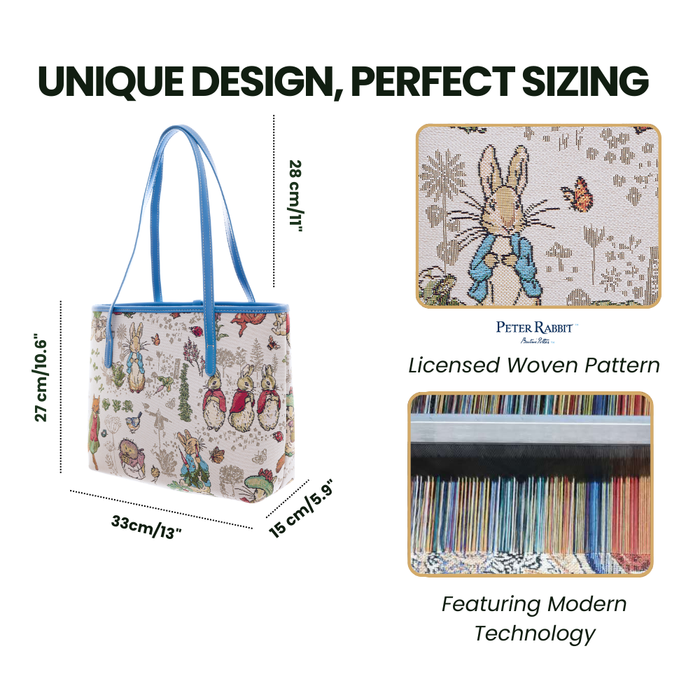 COLL-BP-PETER | Peter Rabbit College/Shoulder Tote Bag