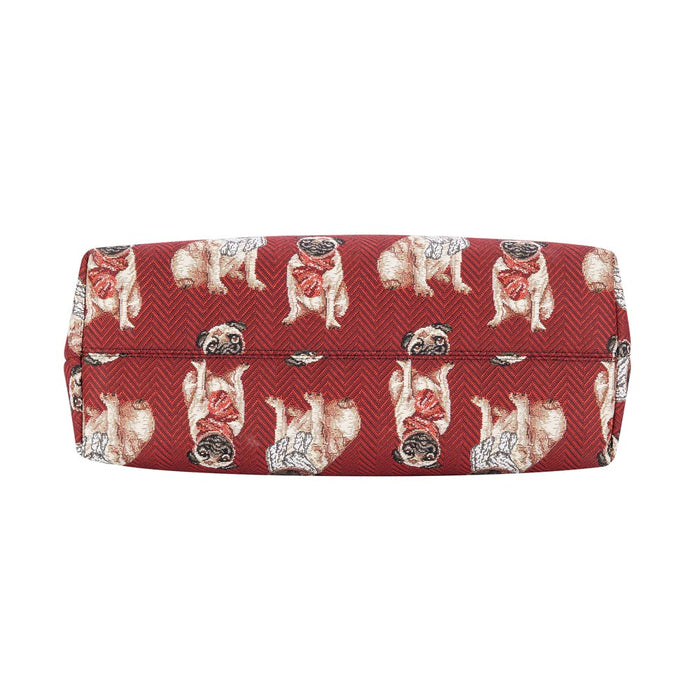 COLL-PUG | Pug College/Shoulder Tote Bag
