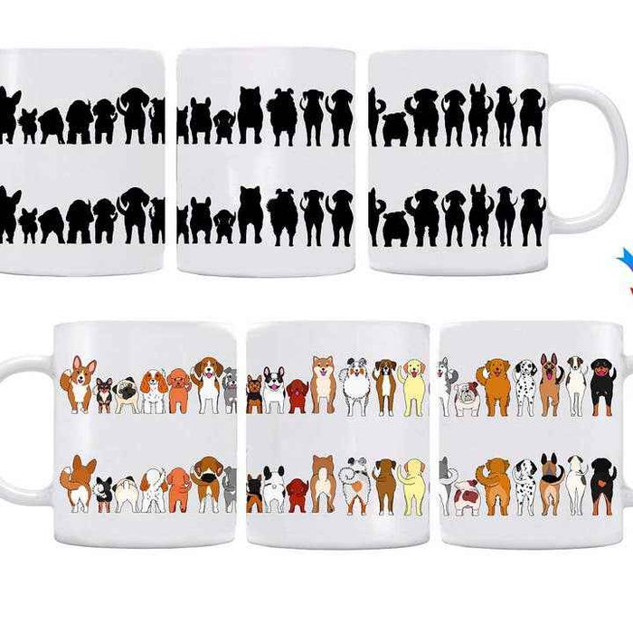 Color Changing Dog Mug with Thermochromic Design by Sunkiss