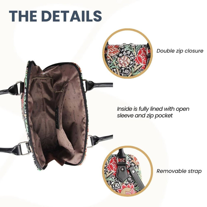 CONV-CRAY | William Morris The Cray Convertible Top Handle Purse Handbag