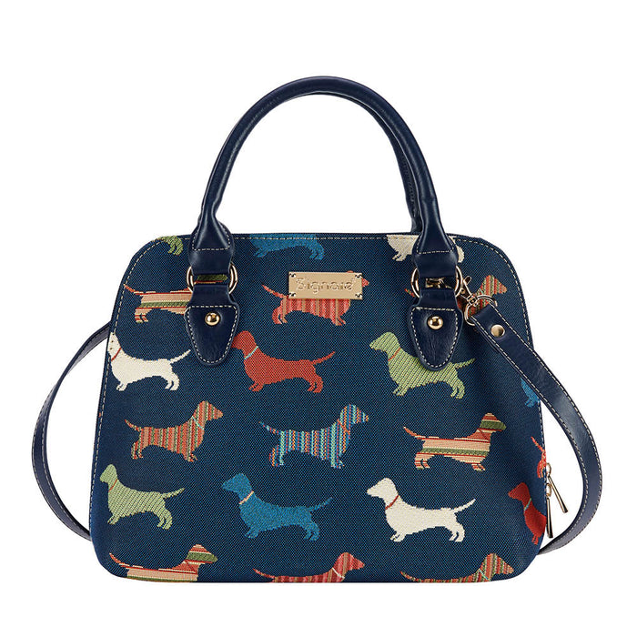 CONV-DACH | Dachshund Convertible Top Handle Purse Handbag