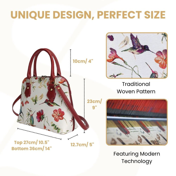 CONV-HUMM | Hummingbird Convertible Top Handle Purse Handbag