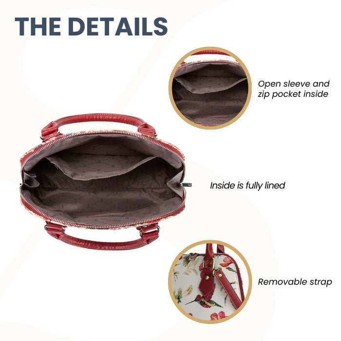 CONV-HUMM | Hummingbird Convertible Top Handle Purse Handbag