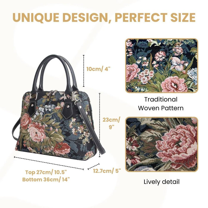 CONV-PEO | Peony Convertible Top Handle Purse Handbag