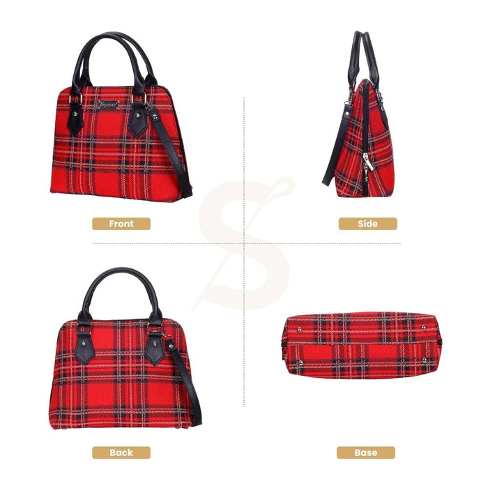 CONV-RSTT | Royal Stewart Tartan Convertible Top Handle Purse Handbag