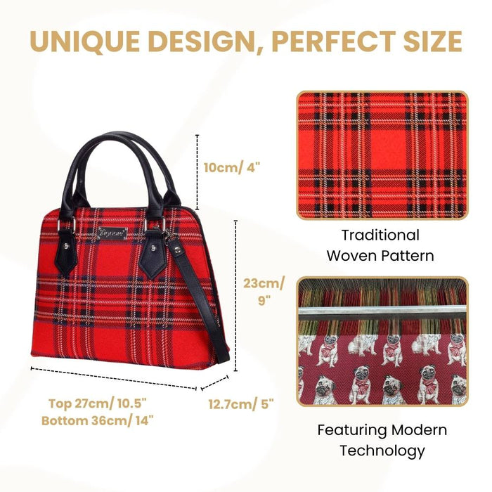 CONV-RSTT | Royal Stewart Tartan Convertible Top Handle Purse Handbag