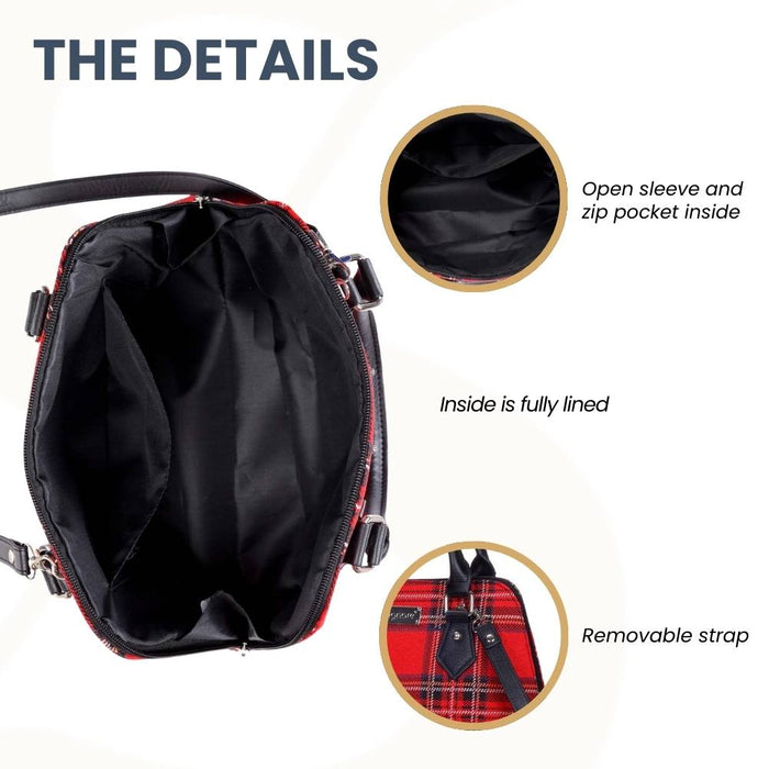 CONV-RSTT | Royal Stewart Tartan Convertible Top Handle Purse Handbag