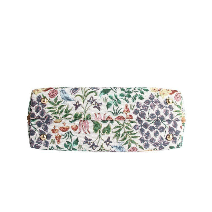 CONV-SPFL | Charles Voysey Spring Flower Convertible Top Handle Purse Handbag - www.signareusa.com