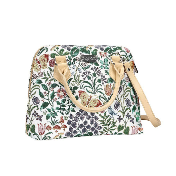CONV-SPFL | Charles Voysey Spring Flower Convertible Top Handle Purse Handbag - www.signareusa.com