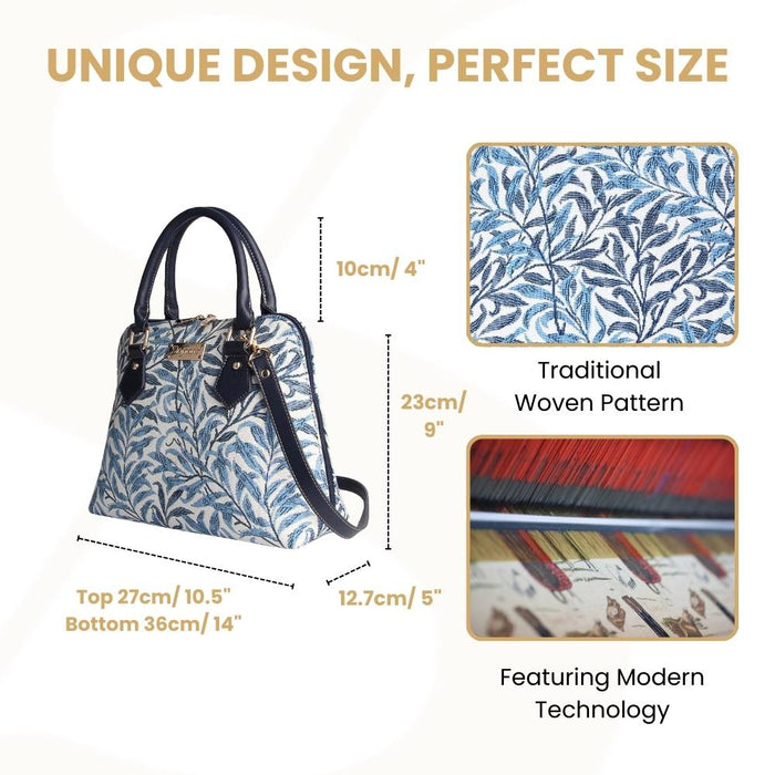 CONV-WIOW | William Morris Willow Bough Convertible Top Handle Purse Handbag