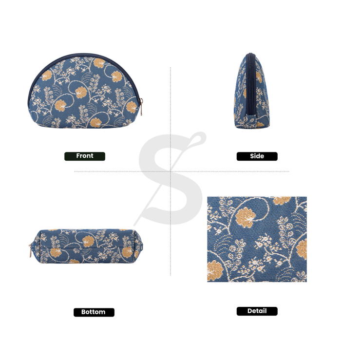 COSM-AUST | Jane Austen's Blue Cosmetic Make Up Bag