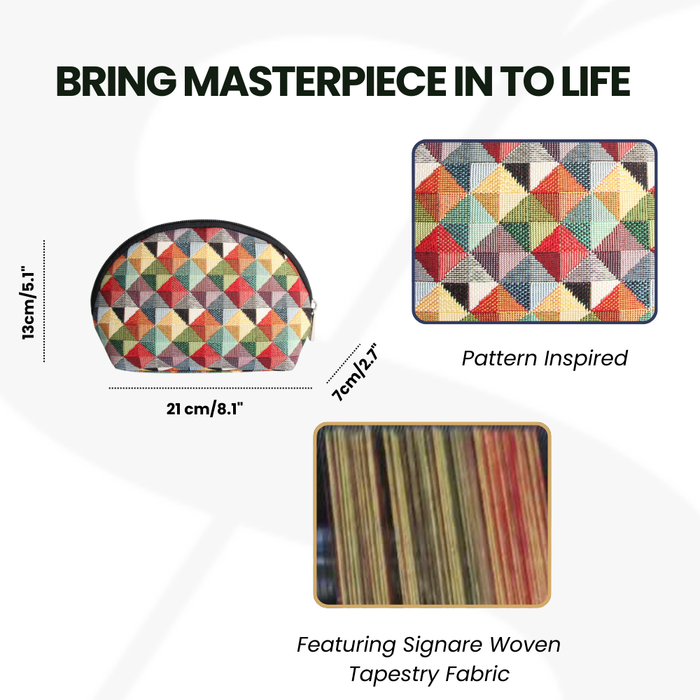 COSM-MTRI | Multicolor Triangle Cosmetic Make Up Bag