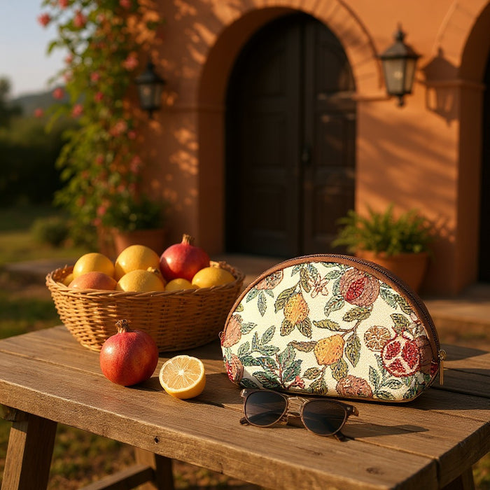 COSM-POMEGRA | Pomegranate Lemon Cosmetic Make Up Bag