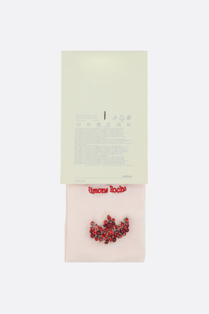 cotton blend socks with logo embroidery