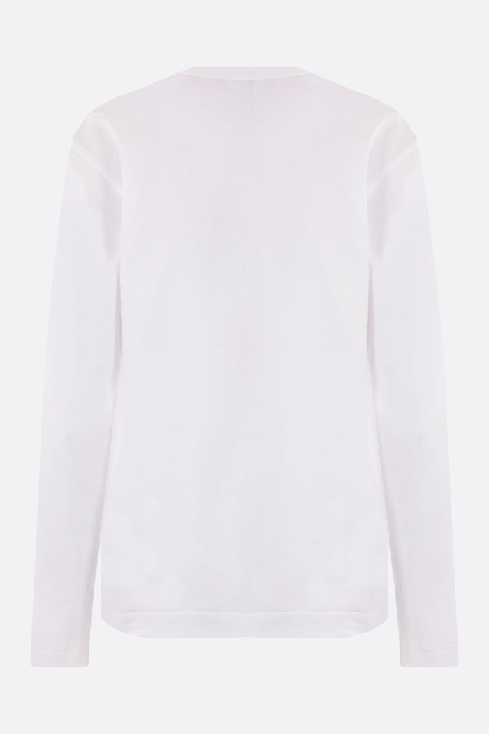 cotton long-sleeve t-shirt with Heart patch