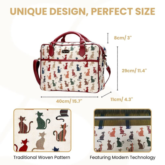 CPU-CHEKY | Cheeky Cat Computer Laptop Bag Case 15.6"
