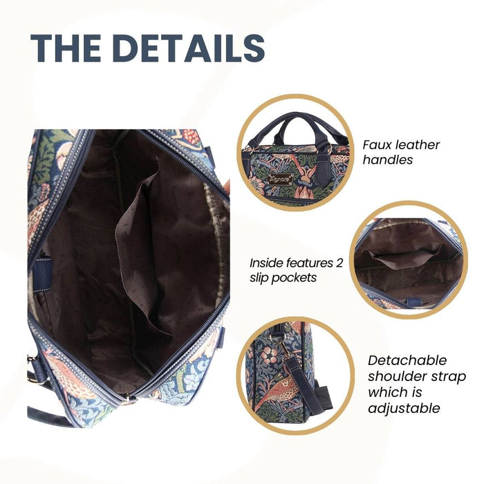CPU-STBL | William Morris Strawberry Thief Blue Computer Laptop Bag Case 15.6"