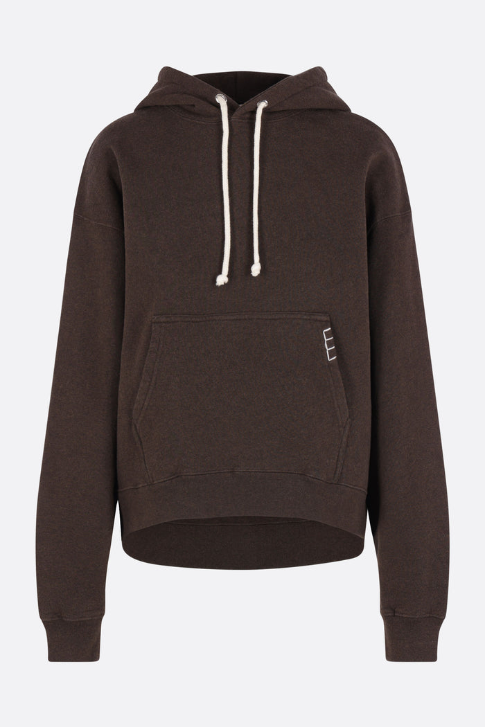 cropped hoodie in jersey