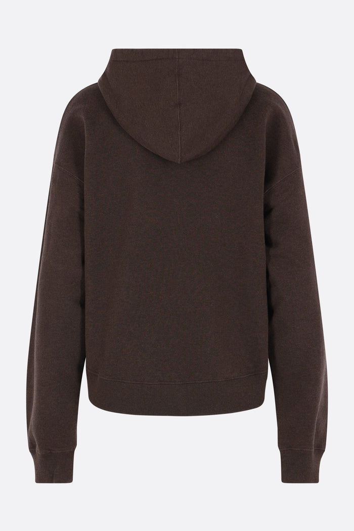 cropped hoodie in jersey