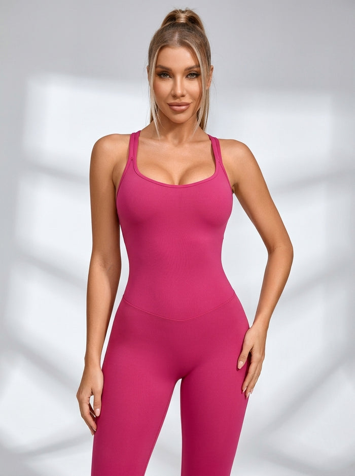 Cross Back Scrunch Bum Jumpsuit