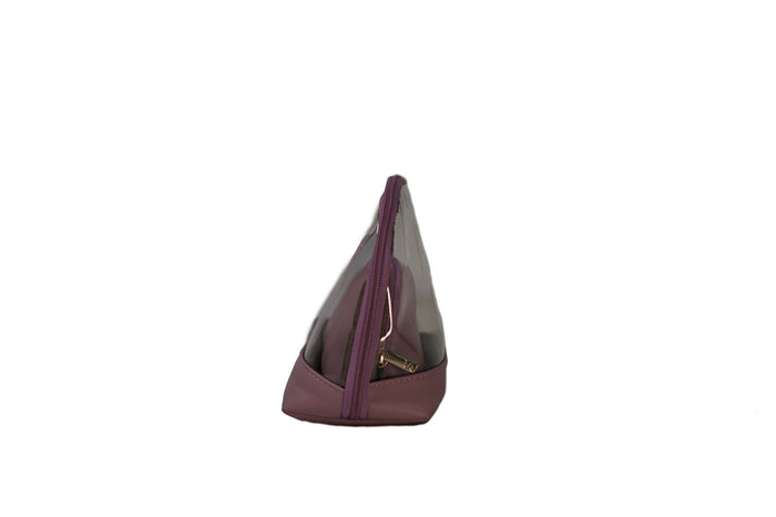 CTOIL2-LTPP | CLEAR TOILETRY BAG SET 2 BAGS - LIGHT PURPLE