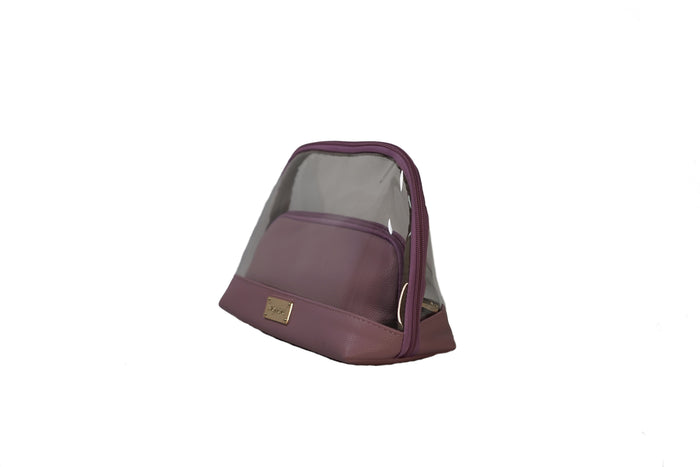 CTOIL2-LTPP | CLEAR TOILETRY BAG SET 2 BAGS - LIGHT PURPLE