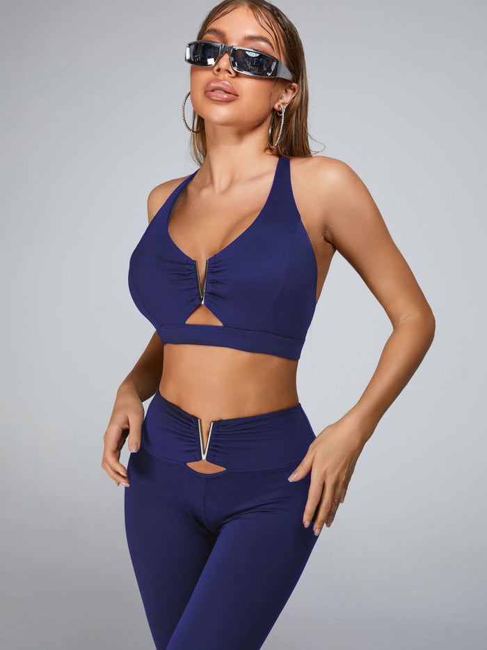 Blue / XS / Leggings+Bras