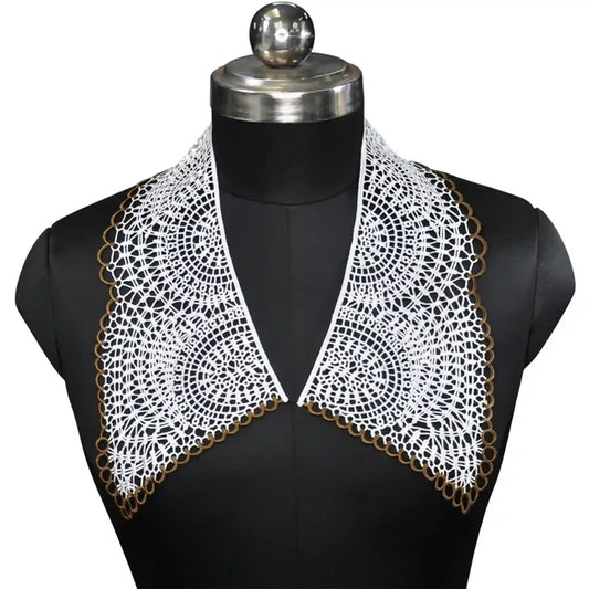 Ani Accessories cutwork floral Puritan collar with delicate embroidery for dresses, blouses and vintage style outfits