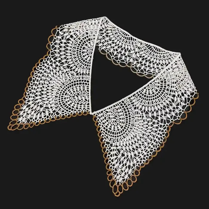 Ani Accessories embroidered cutwork floral Puritan collar for women’s apparel and sewing crafts