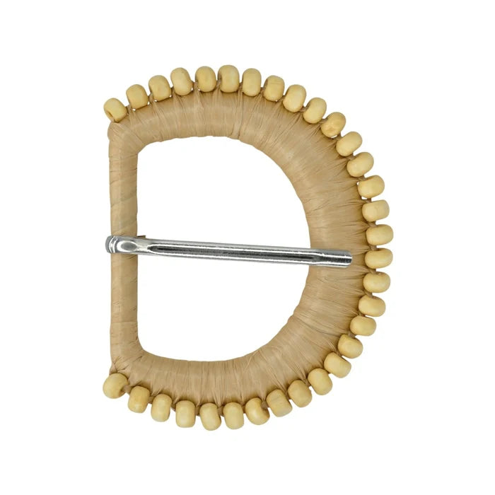 D-Shaped Designer Raffia Buckle | 2.7 inches & 2.9 inches