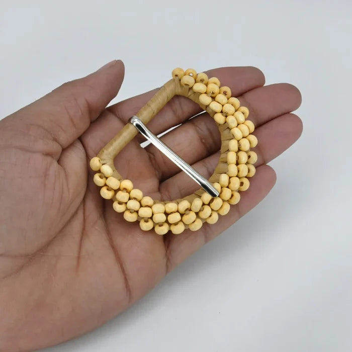 D-Shaped Designer Raffia Buckle | 2.7 inches & 2.9 inches