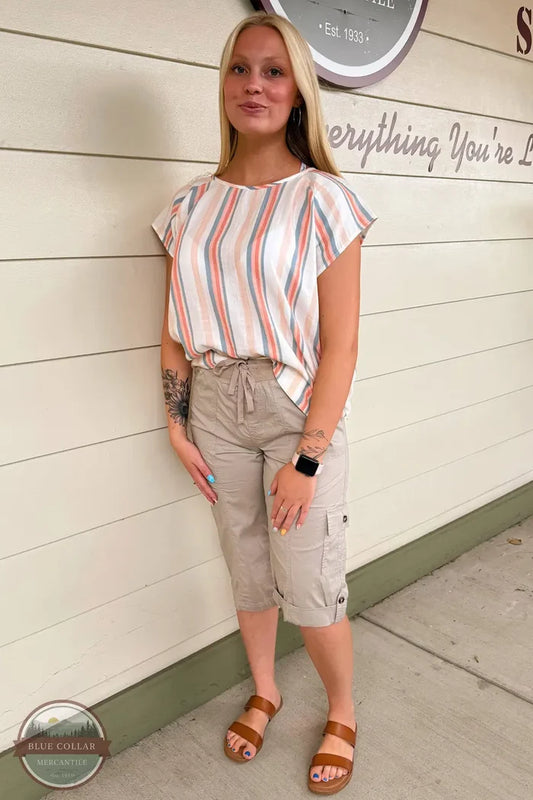 Dash DA1214 Suzanne Adjustable Leg Roll Capris, in sandstone